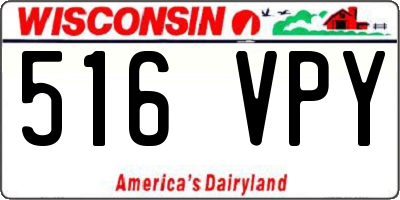 WI license plate 516VPY