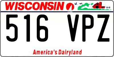 WI license plate 516VPZ