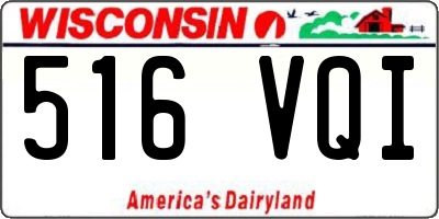 WI license plate 516VQI