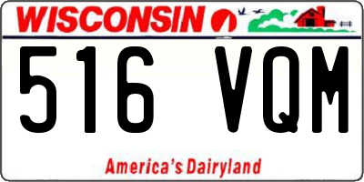 WI license plate 516VQM