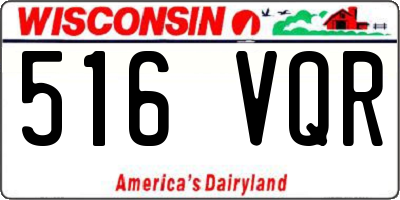 WI license plate 516VQR