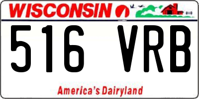 WI license plate 516VRB
