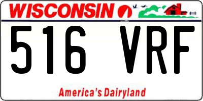 WI license plate 516VRF