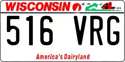 WI license plate 516VRG