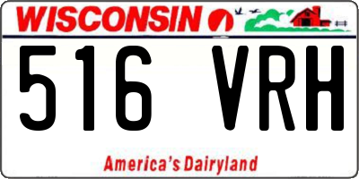 WI license plate 516VRH