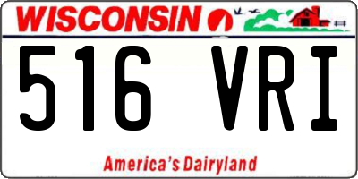 WI license plate 516VRI