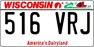 WI license plate 516VRJ