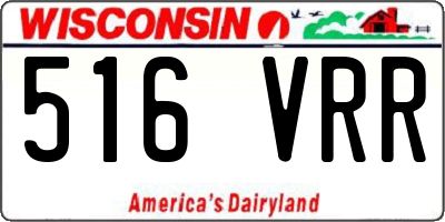 WI license plate 516VRR