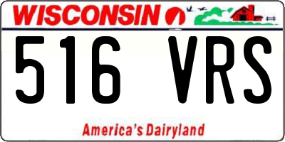 WI license plate 516VRS