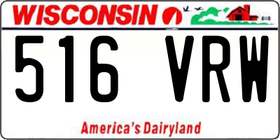 WI license plate 516VRW