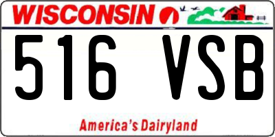 WI license plate 516VSB