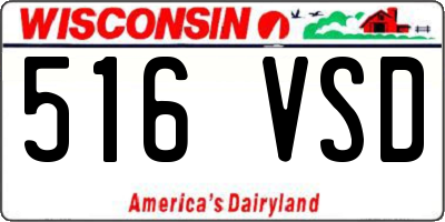 WI license plate 516VSD