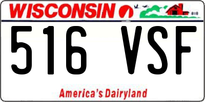WI license plate 516VSF