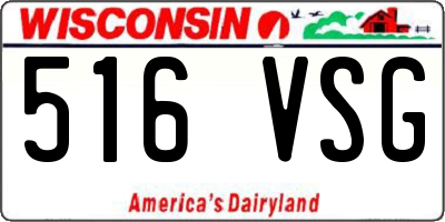 WI license plate 516VSG