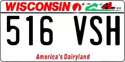 WI license plate 516VSH
