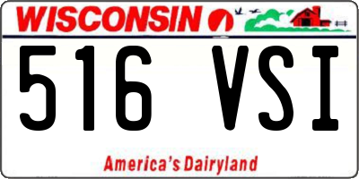 WI license plate 516VSI