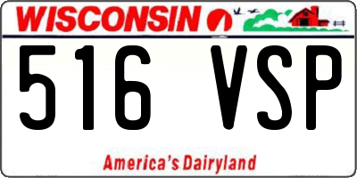 WI license plate 516VSP