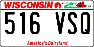 WI license plate 516VSQ