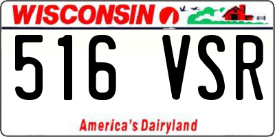 WI license plate 516VSR