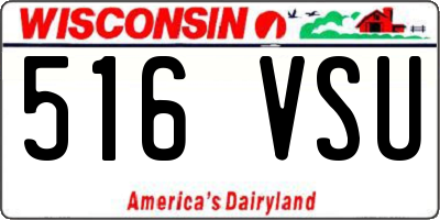 WI license plate 516VSU