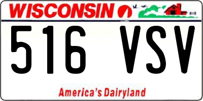 WI license plate 516VSV
