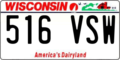 WI license plate 516VSW