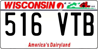 WI license plate 516VTB