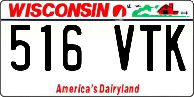 WI license plate 516VTK