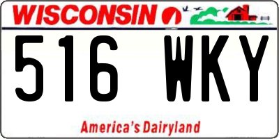 WI license plate 516WKY