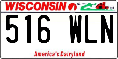 WI license plate 516WLN