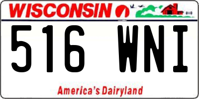 WI license plate 516WNI