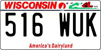 WI license plate 516WUK