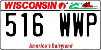 WI license plate 516WWP
