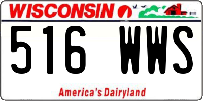 WI license plate 516WWS