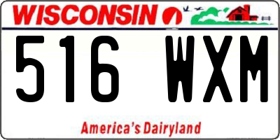 WI license plate 516WXM