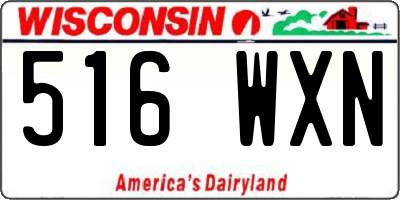 WI license plate 516WXN