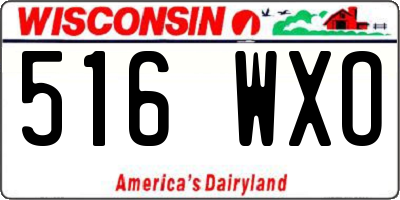 WI license plate 516WXO