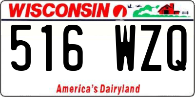 WI license plate 516WZQ