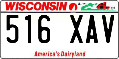 WI license plate 516XAV