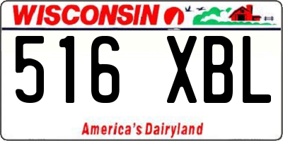 WI license plate 516XBL