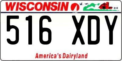 WI license plate 516XDY