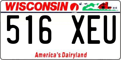 WI license plate 516XEU