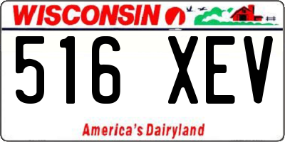 WI license plate 516XEV