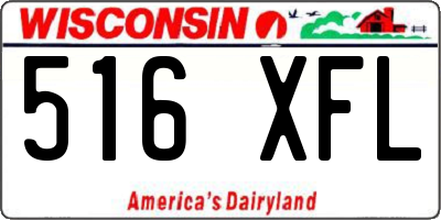 WI license plate 516XFL