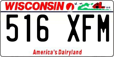 WI license plate 516XFM