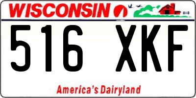 WI license plate 516XKF