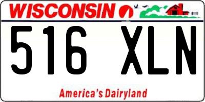 WI license plate 516XLN