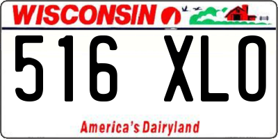 WI license plate 516XLO