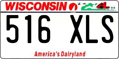WI license plate 516XLS