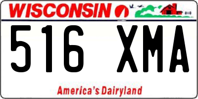 WI license plate 516XMA